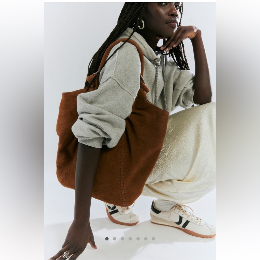 Free People Suede Scrunch Tote